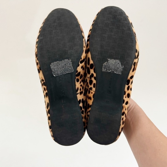 Birdie's Starling Flat Smoking Loafer Shoe Leopard Calf Hair Classic Mobwife 8.5 - Picture 10 of 15